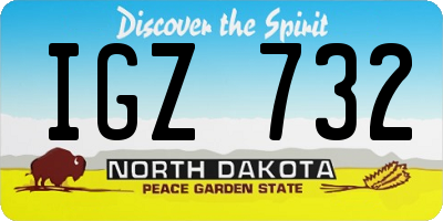ND license plate IGZ732