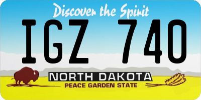 ND license plate IGZ740