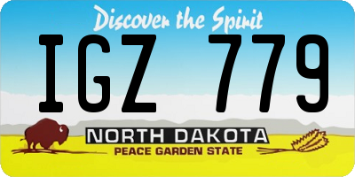 ND license plate IGZ779