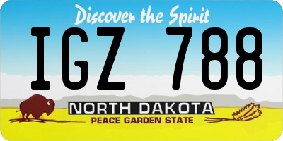 ND license plate IGZ788