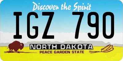 ND license plate IGZ790