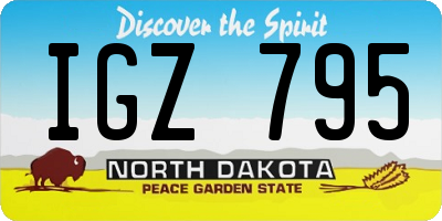 ND license plate IGZ795
