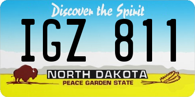 ND license plate IGZ811