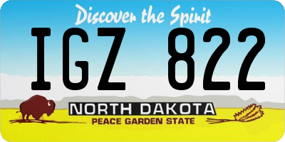 ND license plate IGZ822