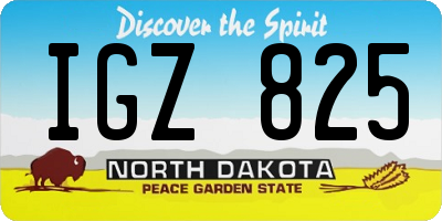 ND license plate IGZ825
