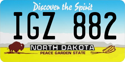 ND license plate IGZ882
