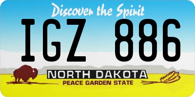 ND license plate IGZ886