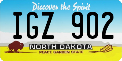 ND license plate IGZ902