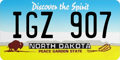 ND license plate IGZ907