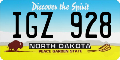 ND license plate IGZ928