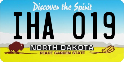 ND license plate IHA019