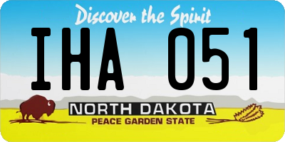 ND license plate IHA051