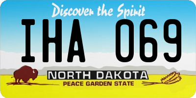 ND license plate IHA069