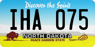 ND license plate IHA075