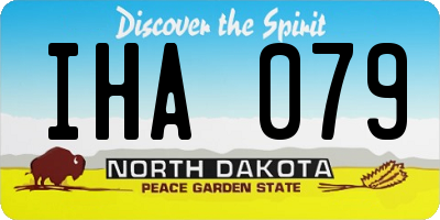ND license plate IHA079