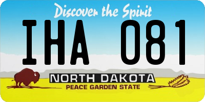 ND license plate IHA081
