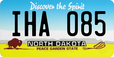 ND license plate IHA085