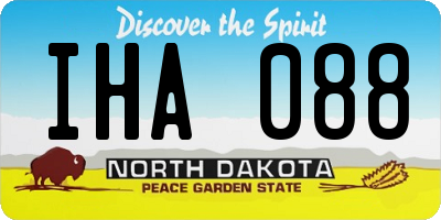 ND license plate IHA088
