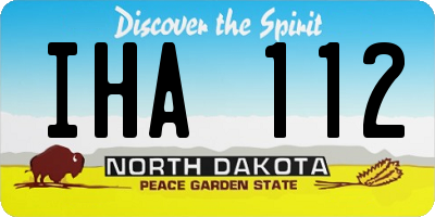 ND license plate IHA112