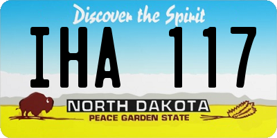 ND license plate IHA117