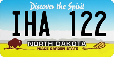 ND license plate IHA122