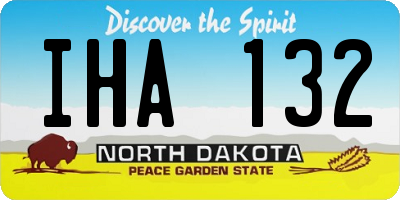 ND license plate IHA132