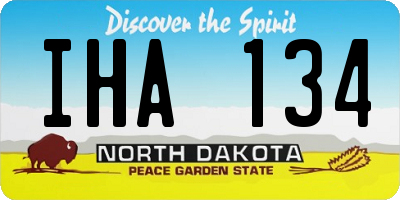 ND license plate IHA134