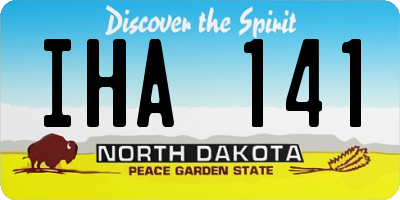ND license plate IHA141