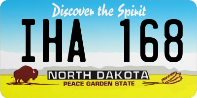 ND license plate IHA168