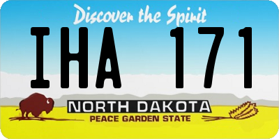 ND license plate IHA171