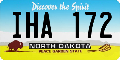ND license plate IHA172
