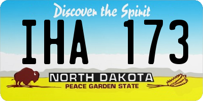 ND license plate IHA173