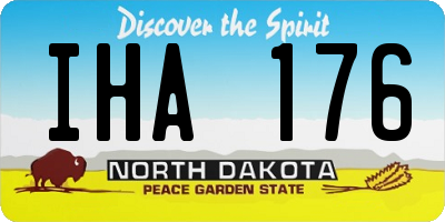 ND license plate IHA176