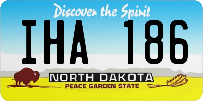 ND license plate IHA186