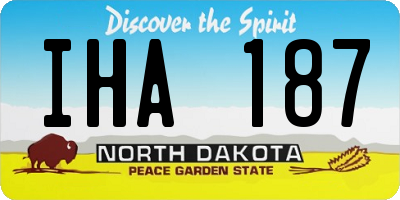 ND license plate IHA187