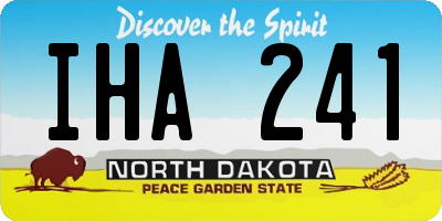 ND license plate IHA241