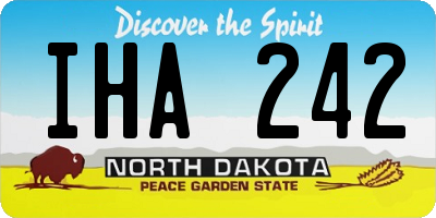 ND license plate IHA242