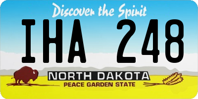 ND license plate IHA248