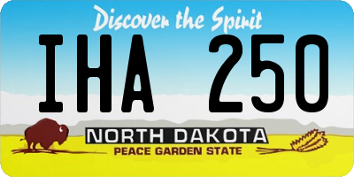 ND license plate IHA250
