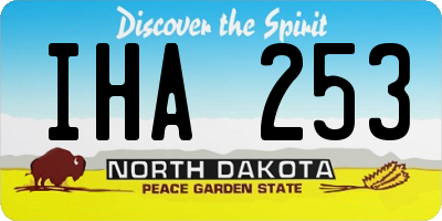 ND license plate IHA253
