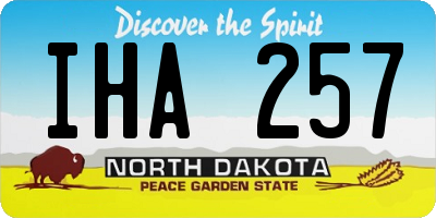 ND license plate IHA257