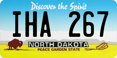 ND license plate IHA267