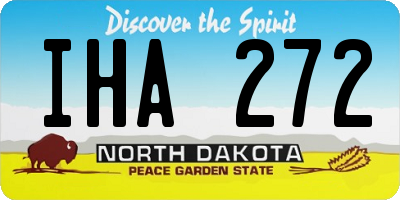 ND license plate IHA272