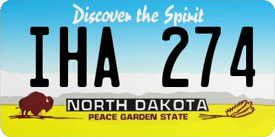 ND license plate IHA274