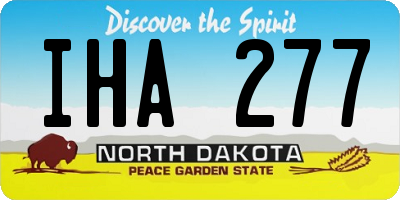 ND license plate IHA277