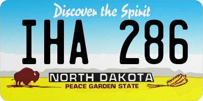 ND license plate IHA286