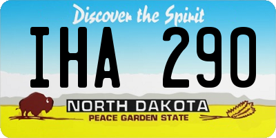 ND license plate IHA290