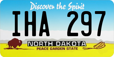 ND license plate IHA297