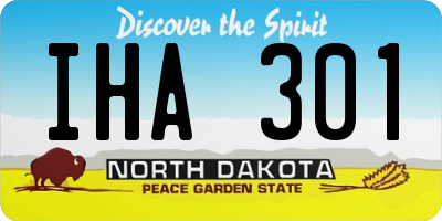 ND license plate IHA301