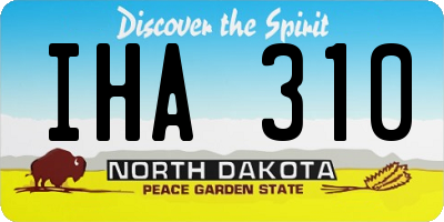ND license plate IHA310